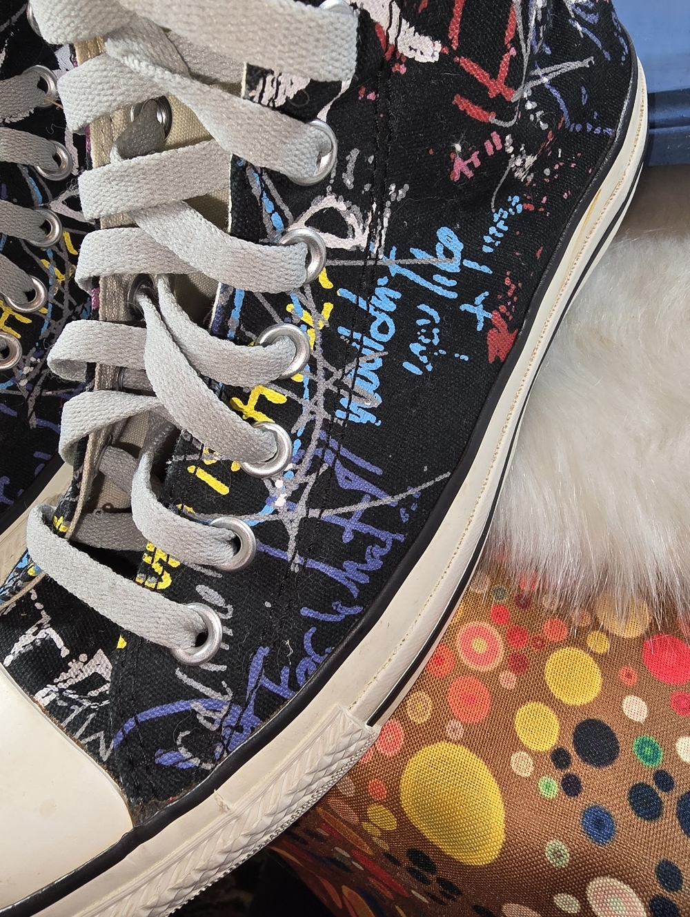 Converse Vetements Multicolor/ Black Graffiti High Top Sneakers